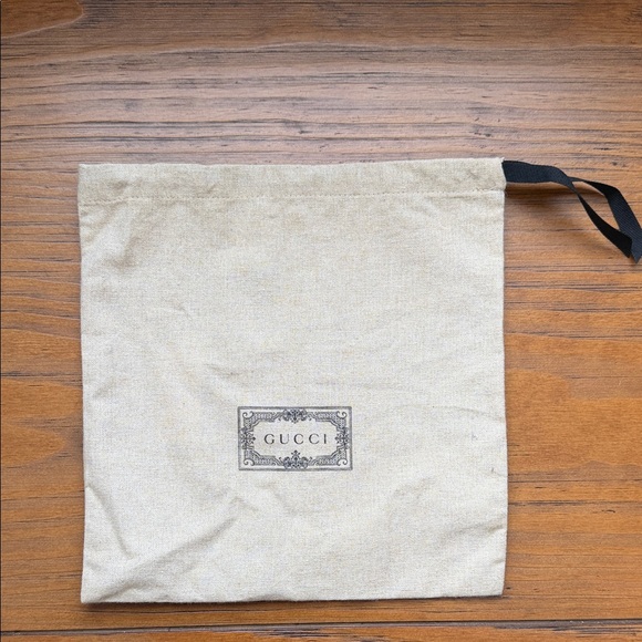 Gucci Other - Gucci Beige Drawstring Dustbag Pouch